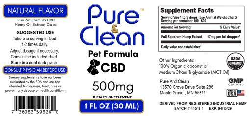 md 500 pet label